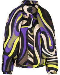 Emilio Pucci - Marmo-print Padded Jacket - Lyst