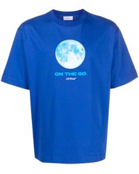 Off-White c/o Virgil Abloh - T-shirt en coton à imprimé lune - Lyst