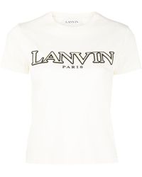 Lanvin - T-Shirt mit Logo-Patch - Lyst