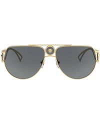 Versace - Medusa Head Pilot-Frame Sunglasses - Lyst