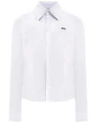 Vetements - Logo-Patch Button-Up Shirt - Lyst