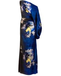 Silvia Tcherassi - Dotty Asymmetrische Maxi-Jurk Met Bloemen - Lyst