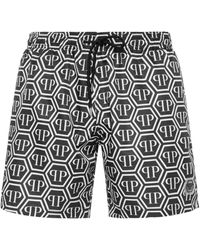 Philipp Plein - Short De Bain À Motif Géométrique - Lyst