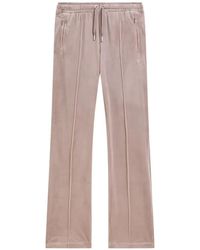 Juicy Couture - Velour-Diamanté Track Pants - Lyst
