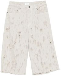 Haikure - Beck Bull Destroy Distressed Shorts - Lyst