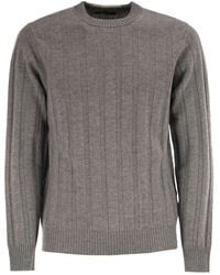 Peserico - Ribbed Crew Neck Sweater - Lyst