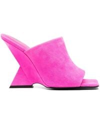 The Attico - Cheope Suede Mules - Lyst