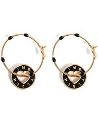 Bimba Y Lola - Pendientes de aro con charm de corazón - Lyst