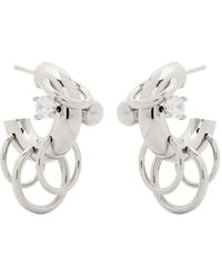 Panconesi - Serpent Crystal-Embellished Hoop Earrings - Lyst