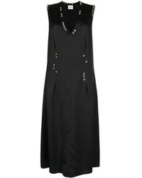 KHAITE - The Mello V-Neck Midi Dress - Lyst