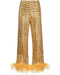Oséree - Sequined Wide-leg Trousers - Lyst