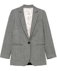 forte_forte - Herringbone-Pattern Blazer - Lyst