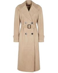 Max Mara - Farnese Suede Double-Breasted Trench Coat - Lyst