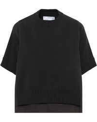 Sacai - Layered-Panel T-Shirt - Lyst