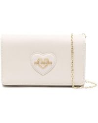 Love Moschino - Logo Heart-patch Faux-leather Crossbody Bag - Lyst