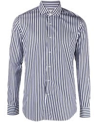 Xacus - Striped Long-Sleeve Cotton Shirt - Lyst