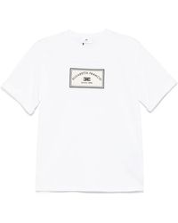 Elisabetta Franchi - T-Shirt Mit Logo-Patch - Lyst