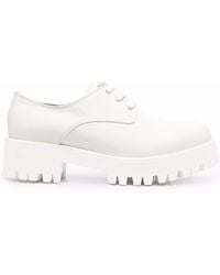 Societe Anonyme Platform Lace-up Shoes - White