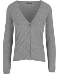 LA ROSE - V-Neck Cashmere Cardigan - Lyst