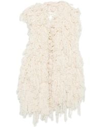 Isabel Benenato - Fringed Gilet - Lyst