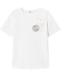 Twinset - Glitter Graphic Jersey T-Shirt - Lyst