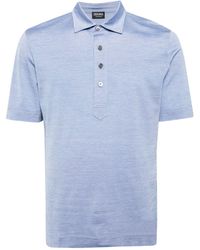 ZEGNA - Polo-collar Cotton-blend Polo Shirt - Lyst