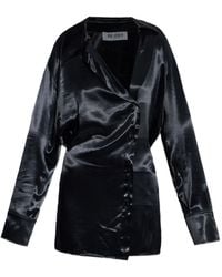 The Attico - Buttoned Collared Mini Dress - Lyst