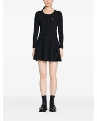 knee length dresses for ladies SANDRO METALLIC STRETCH KNIT MINI DRESS SMALL