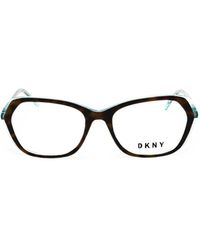 DKNY - Tortoiseshell-Effect Geometric-Frame Glasses - Lyst