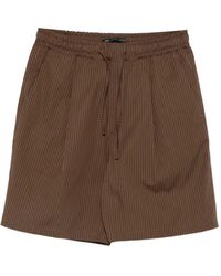 Low Brand - Tokyo Pinstriped Pleated Shorts - Lyst