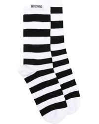 Moschino - Striped Stretch-cotton Socks - Lyst