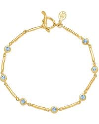 Dower & Hall - Aquamarine Dewdrops Link Bracelet - Lyst
