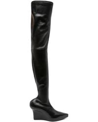 Givenchy - Leather Over The Knee Heel Boots - Lyst