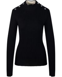 Sportmax - Button Ribbed Knitwear - Lyst