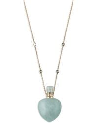 Jacquie Aiche - 14K Potion Bottle Diamond And Aquamarine Necklace - Lyst