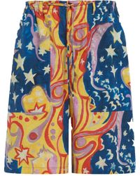 Marni - Baggy-Shorts Mit Print - Lyst