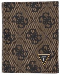 Guess - Milano Monogram-Print Logo-Plaque Wallet - Lyst