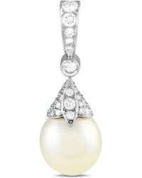 Cartier - ダイヤモンド&パール ペンダント 18kホワイトゴールド - Lyst