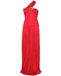 Blumarine - One-shoulder Dress With Bijou Rose - Lyst