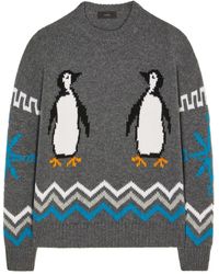 Alanui - For The Love Of Penguin Virgin-wool Jumper - Lyst