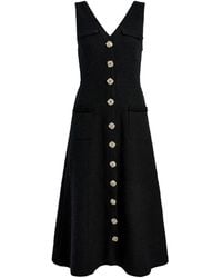 Cinq À Sept - Vestido de tweed con botones - Lyst
