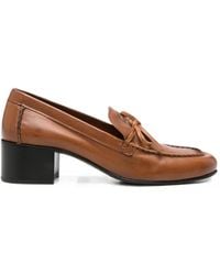 Miu Miu - Mocassins En Cuir À Détail De Nœud - Lyst