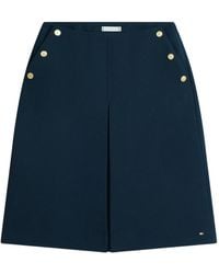 Tommy Hilfiger - Buttoned Midi A-Line Skirt - Lyst
