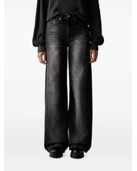 KARL LAGERFELD - Faded Wide-Leg Jeans - Lyst
