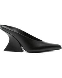 Mugler - 100Mm Sculpted Heel Pointed-Toe Heeled Mules - Lyst