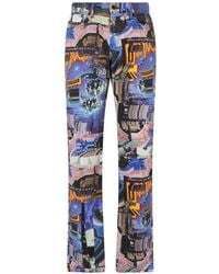 DIESEL - Graphic-Print Cotton Trousers - Lyst