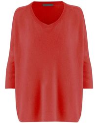 Allude - V-Neck Ribbed Sweater - Lyst