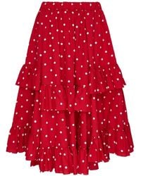Comme des Garçons - Polka-Dot Ruffled Skirt - Lyst