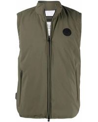 Woolrich - Gefütterte Weste Mit Logo-Patch - Lyst