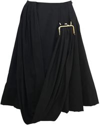 ROKH - Gedrapeerde Midi-Rok - Lyst